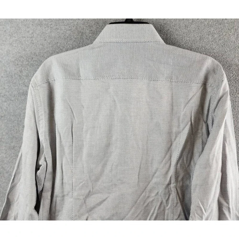 BOSS Easy-Iron Slim-Fit Dress Shirt Men's 41 L/16 Navy Button Closure L/S